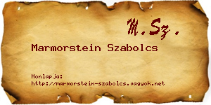 Marmorstein Szabolcs névjegykártya